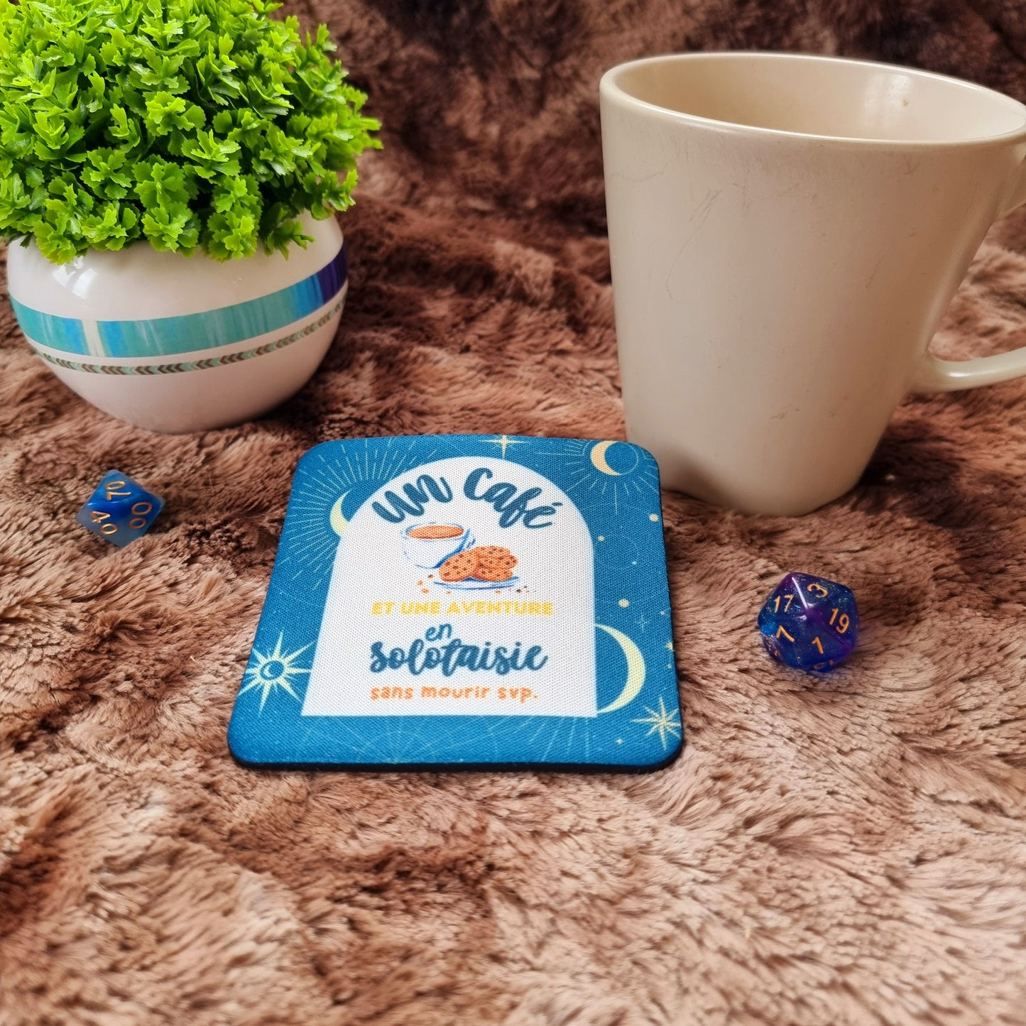 Sous-tasse carré Café magique