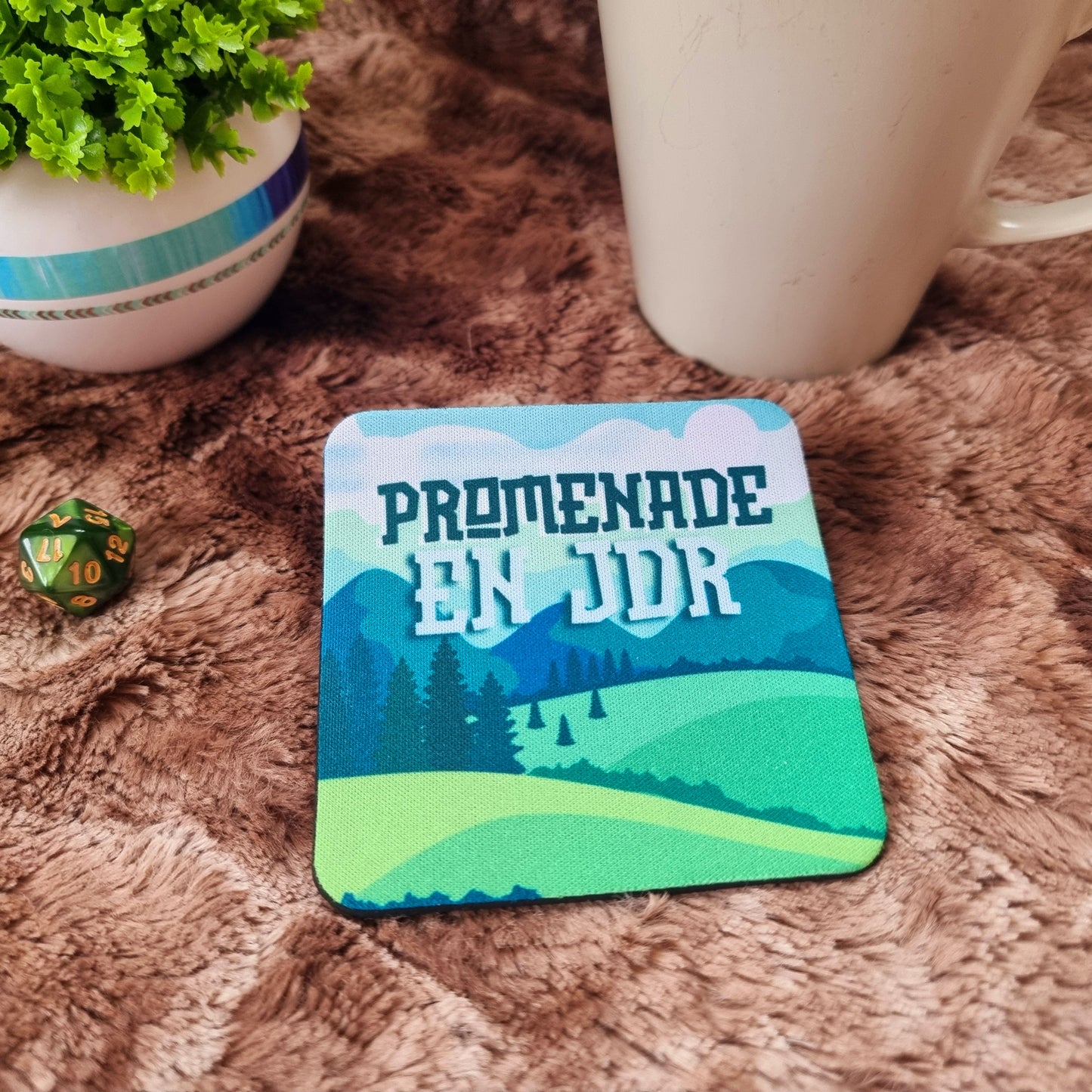 Sous-tasse carré Promenade en JDR