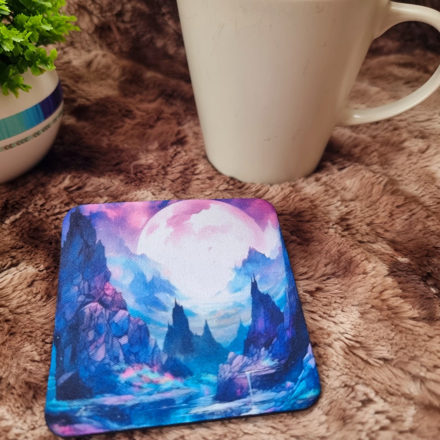 Sous-tasse carré La vallée de cristal