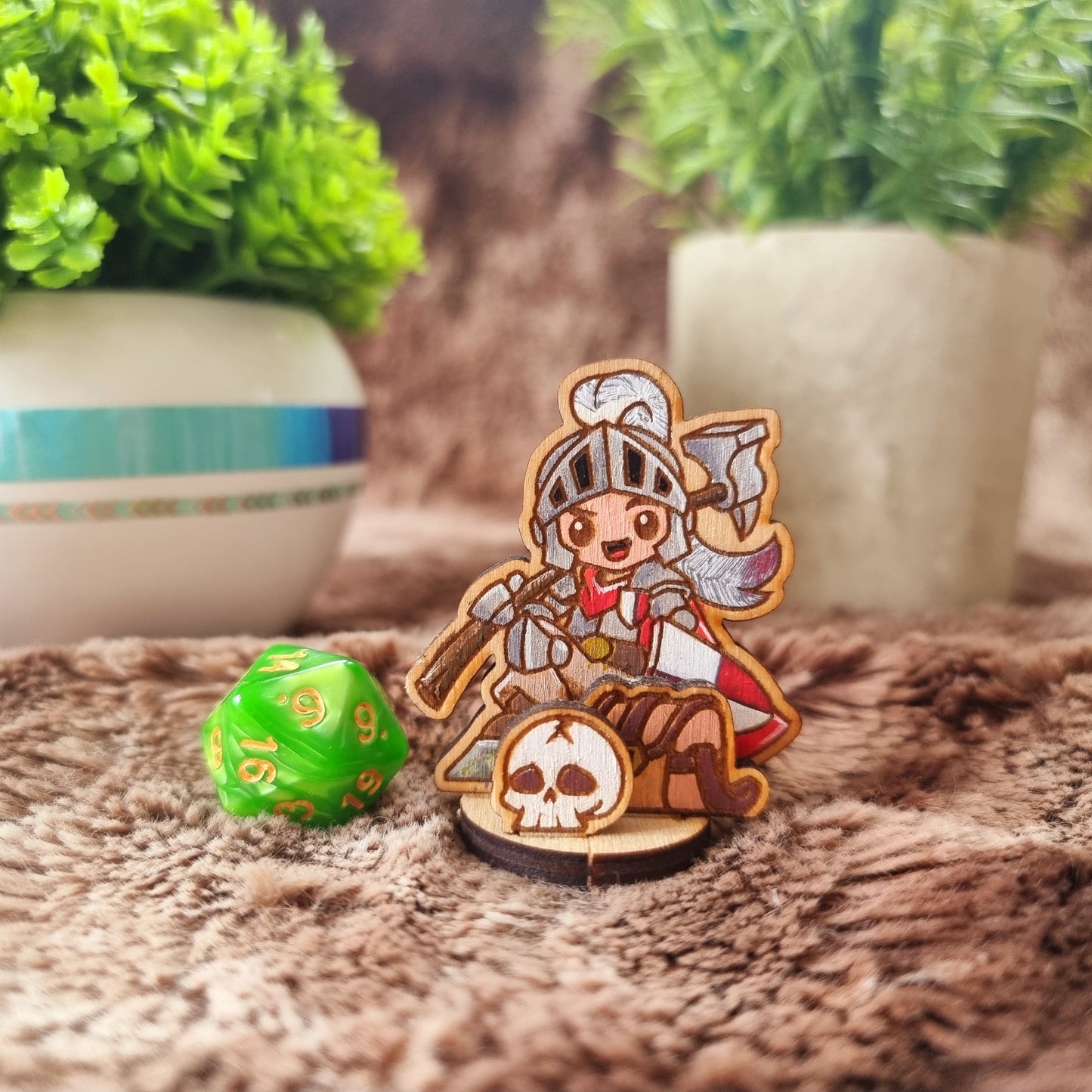 Guerrier Token en bois PJ011A