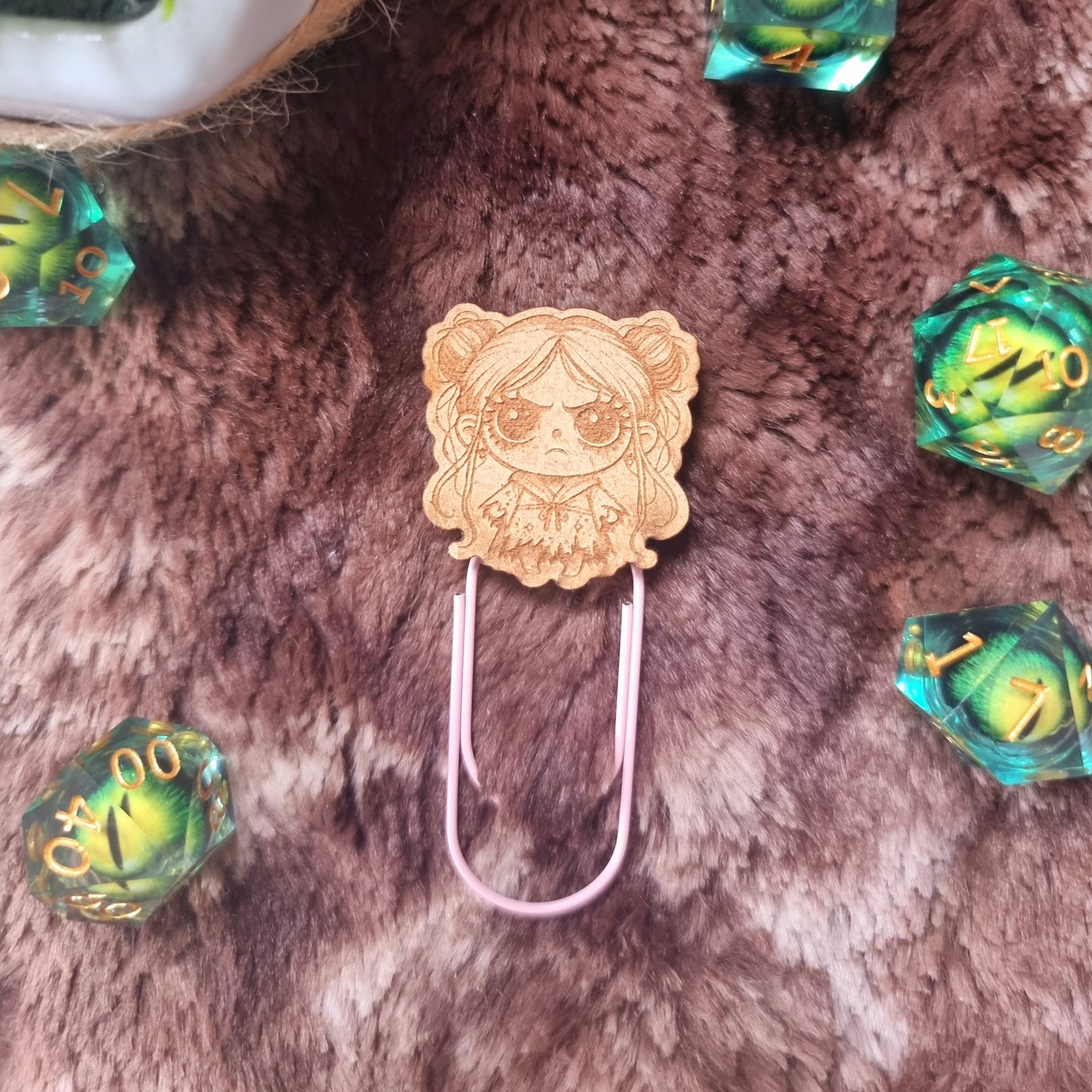 Trombone Rose en bois pour carnets