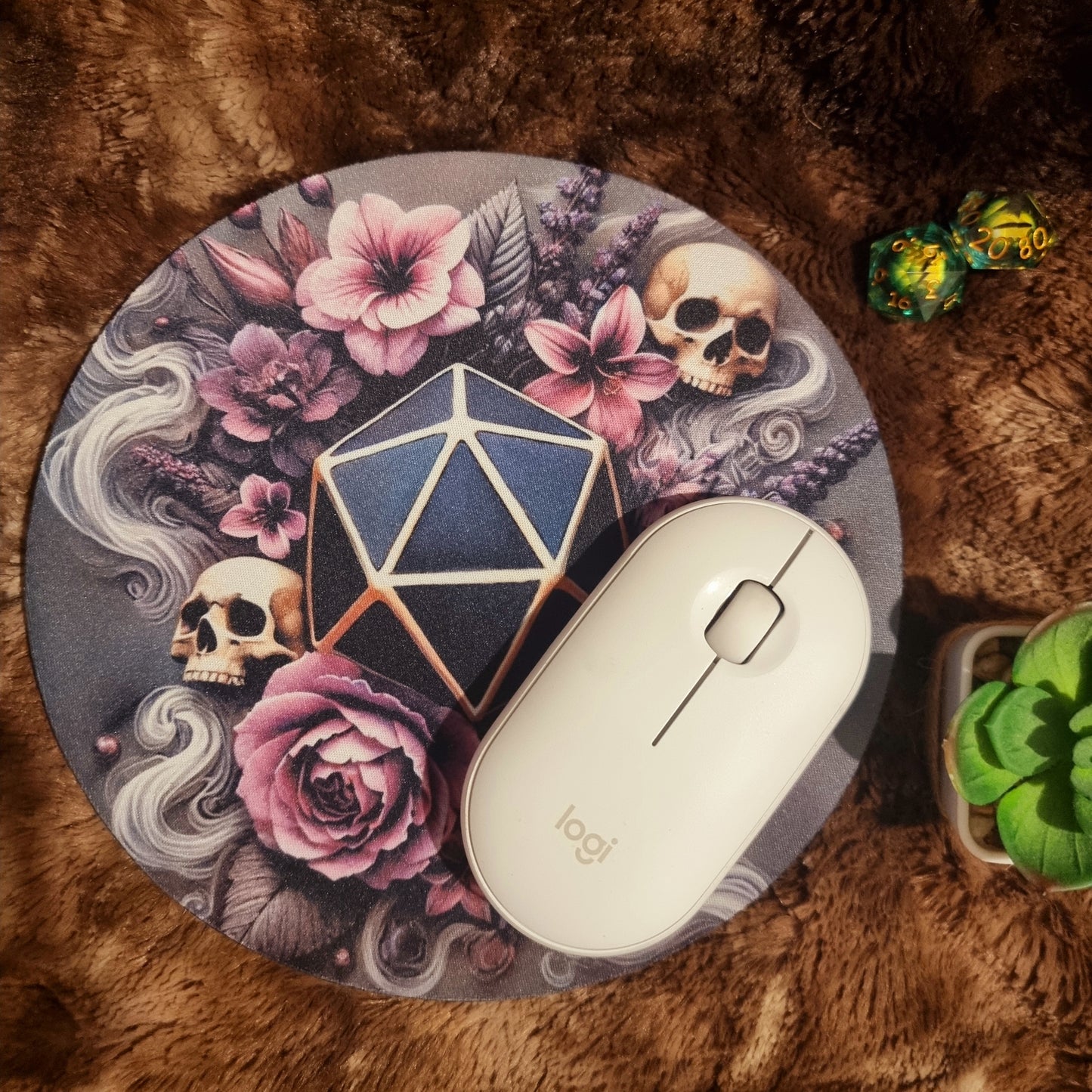 Tapis de souris D20 des nécromanciens Rond