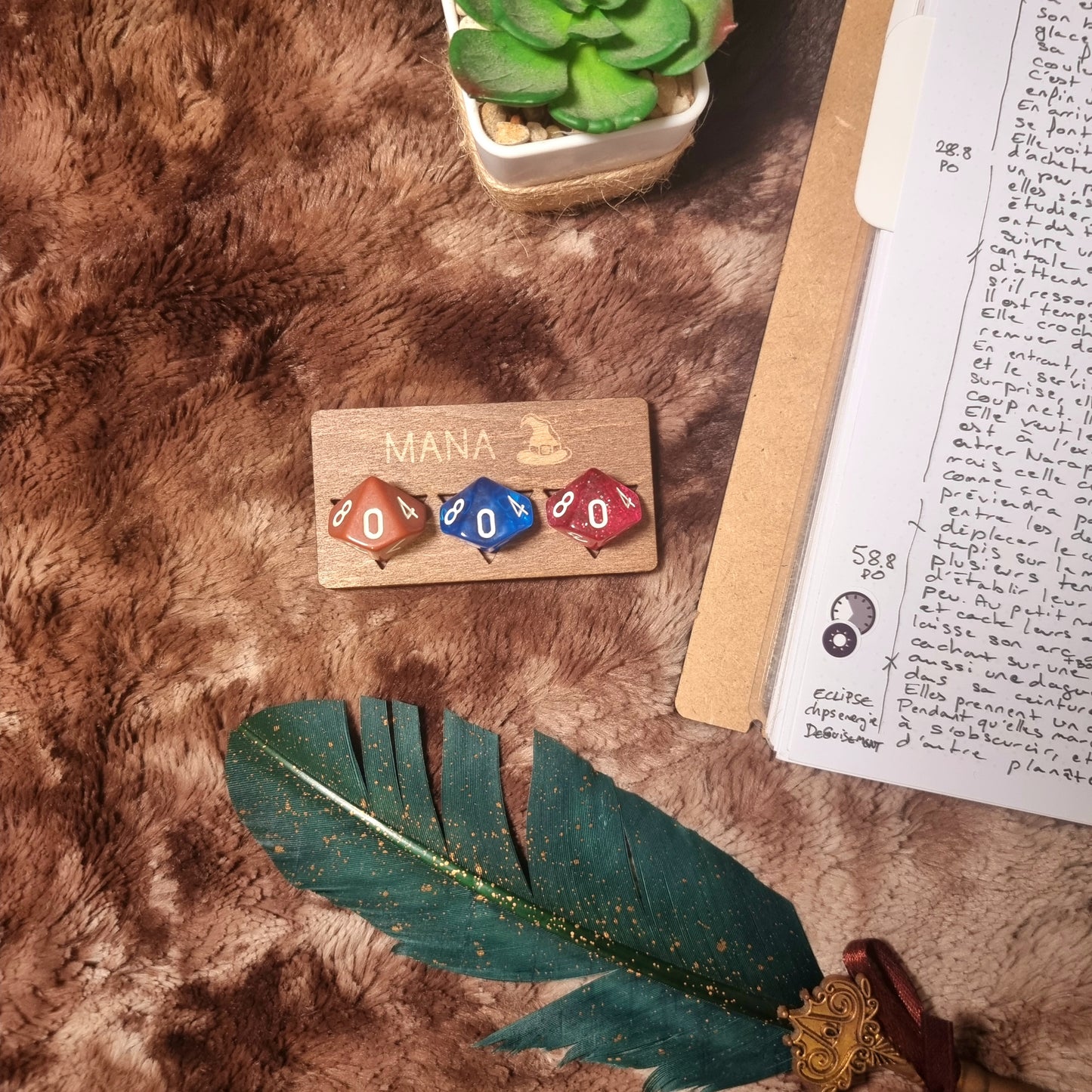 Suivi du Mana + 3 dés aléatoires