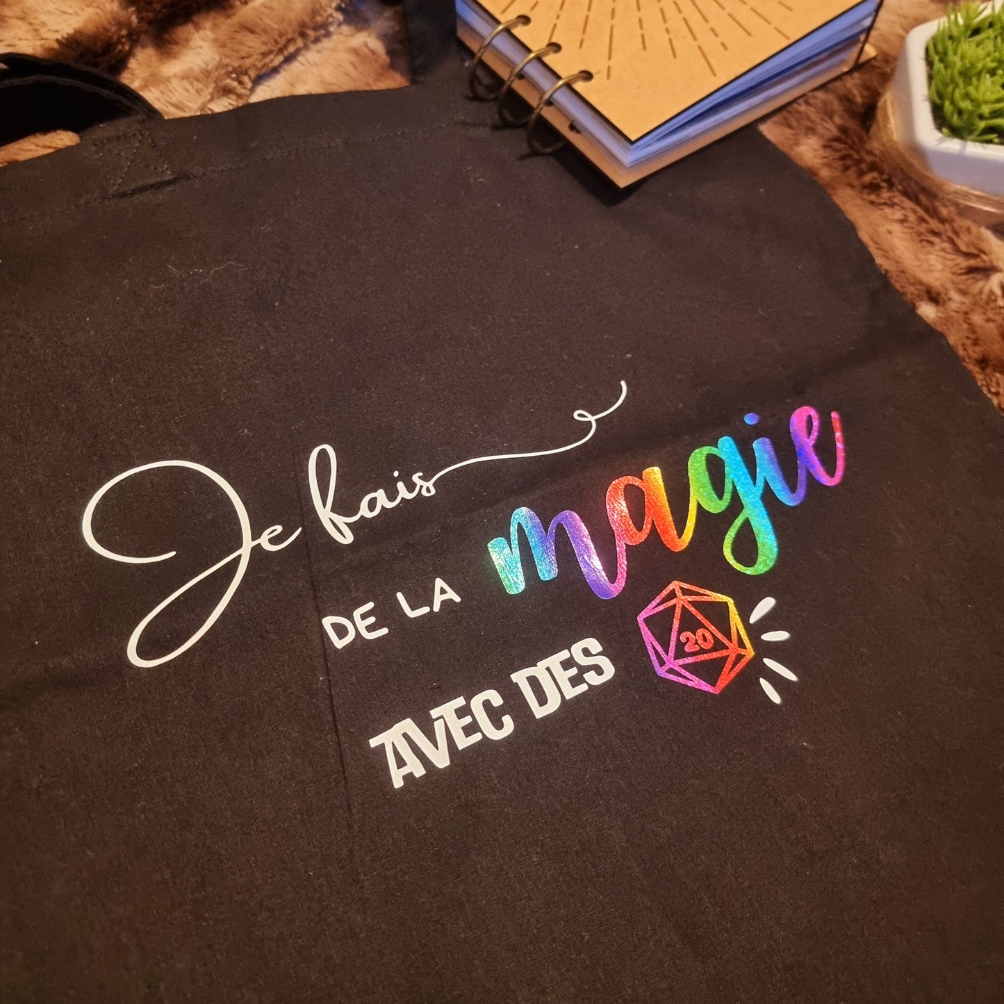 Tote Bag de matériel Je fais de la magie Multicolore NOIR