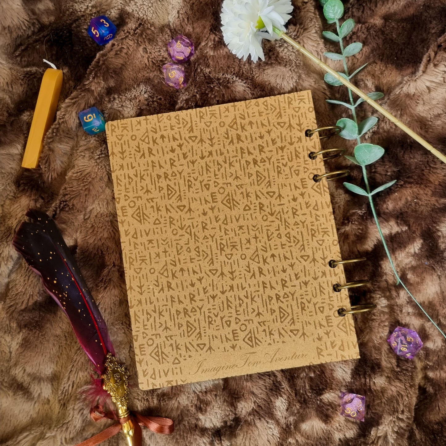 Carnet en bois Customisable Runes
