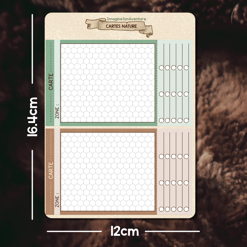 Planche d'autocollants Mat Carte Nature