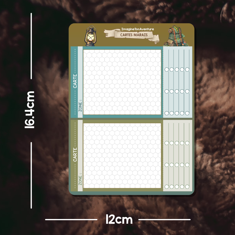 Planche d'autocollants Mat Carte Marais