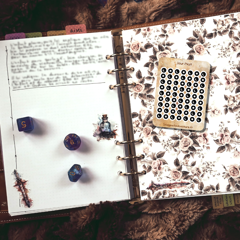 Planche d'autocollants Mat Jour/Nuit