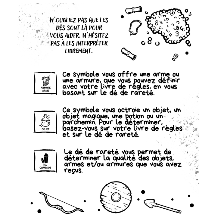5 dés de génération de récompense/loot