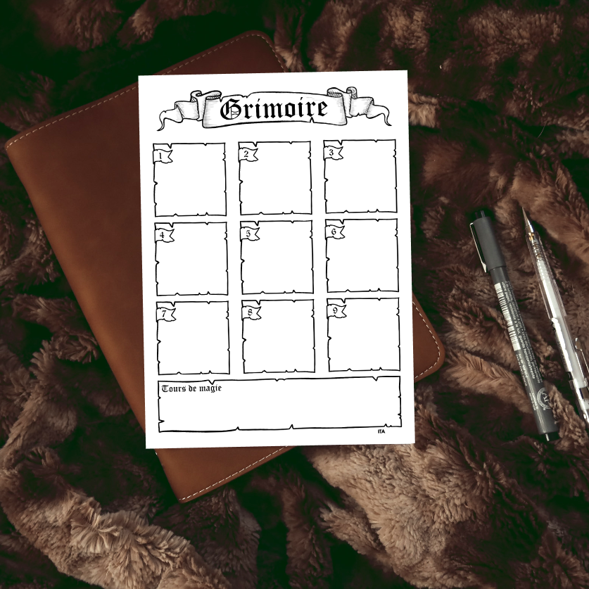 Fiches personnages DD5 Digital Neutre