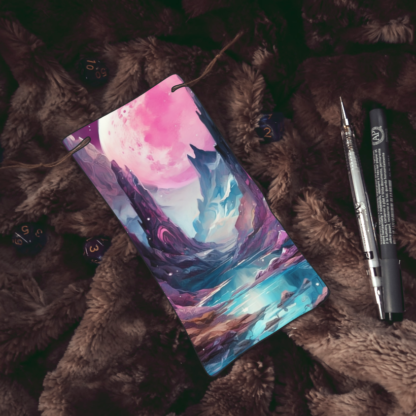 Petit pochon protection des dés, tokens et cartes Pleine lune