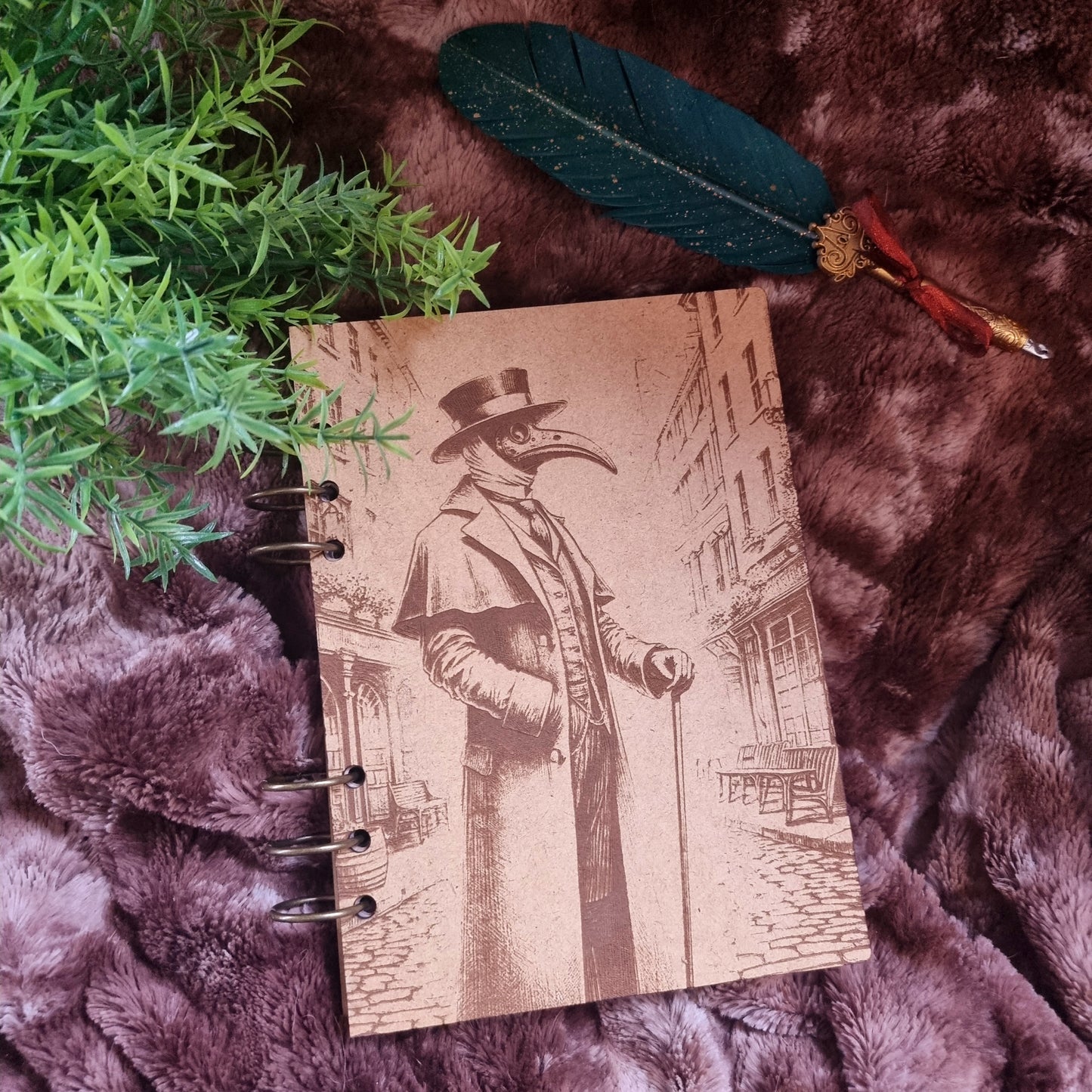 Carnet en bois Médecin de la peste