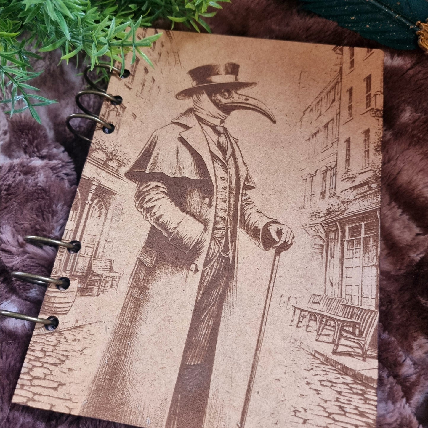 Carnet en bois Médecin de la peste