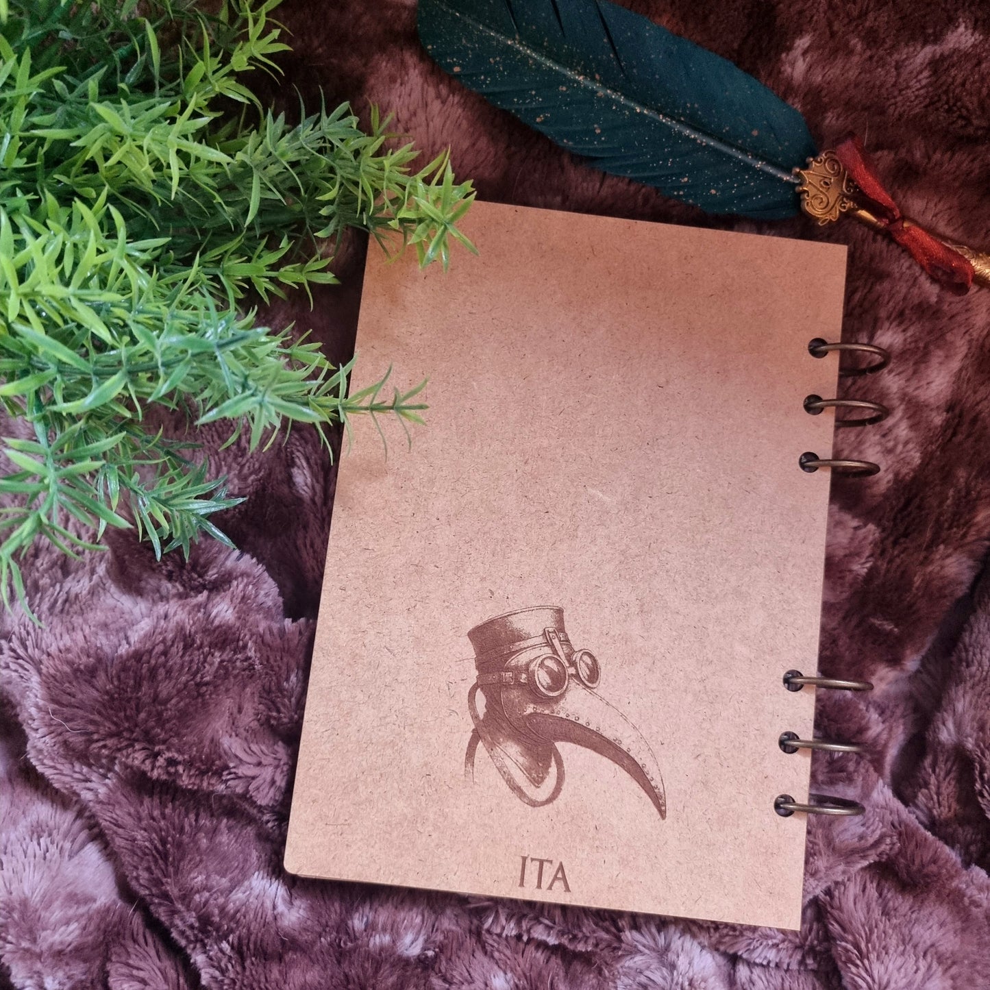 Carnet en bois Médecin de la peste