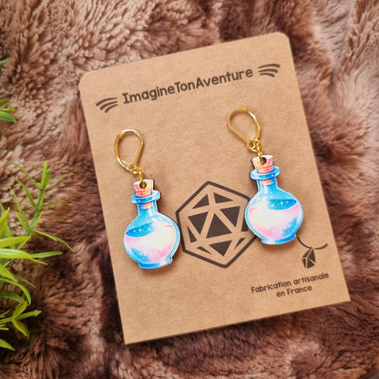 Boucles d'oreilles pendantes Potions de soin