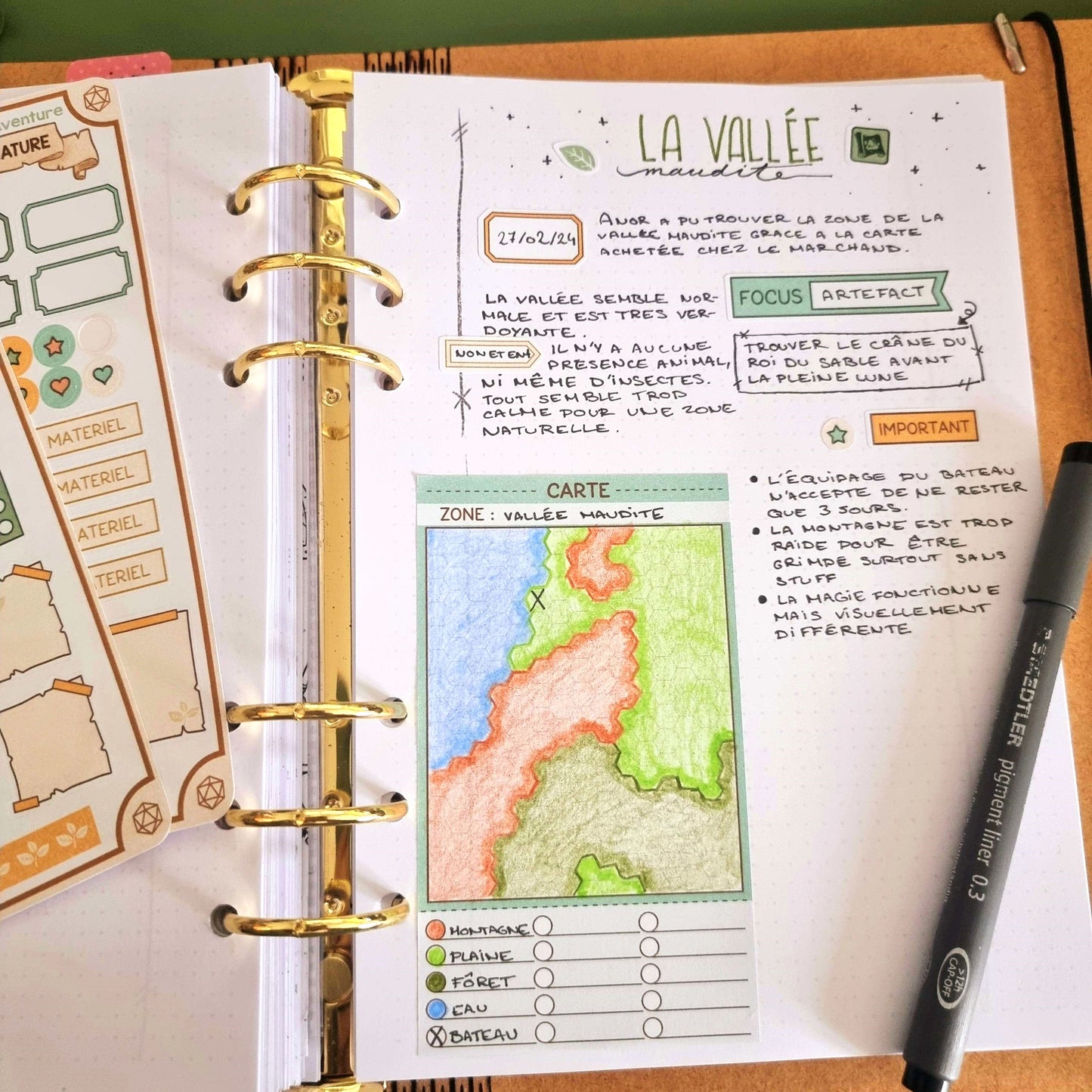 Planche d'autocollants Mat Carte Marais