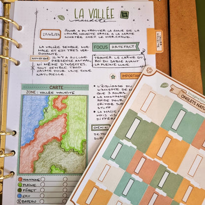 Journaling complet de campagne Le bois maudit En bois