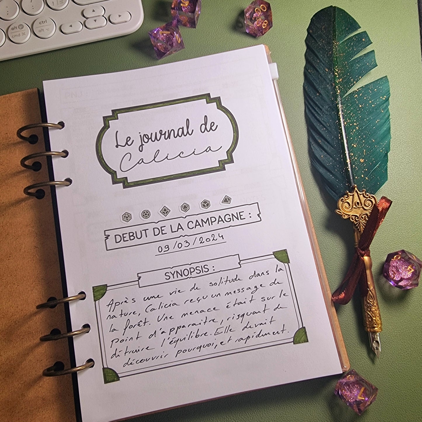 Journaling complet de campagne Le bois maudit En bois