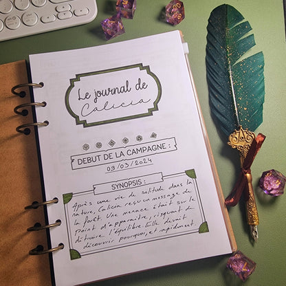 Journaling complet de campagne Le bois maudit En bois