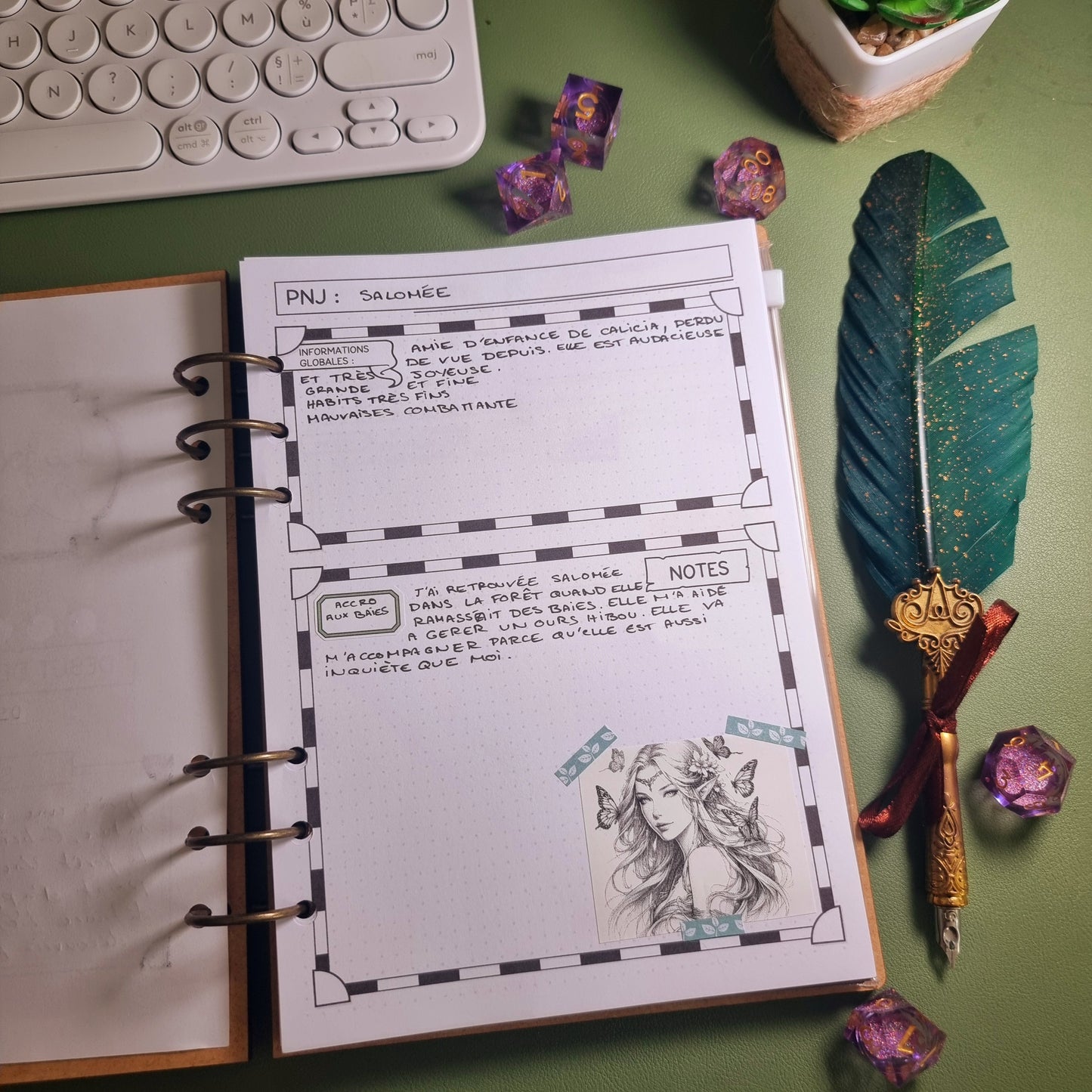 Journaling complet de campagne Le bois maudit En bois