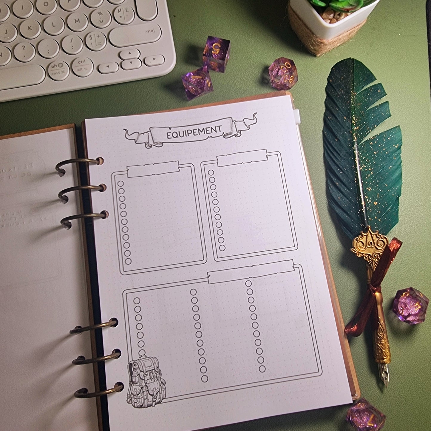 Journaling complet de campagne Le bois maudit En bois