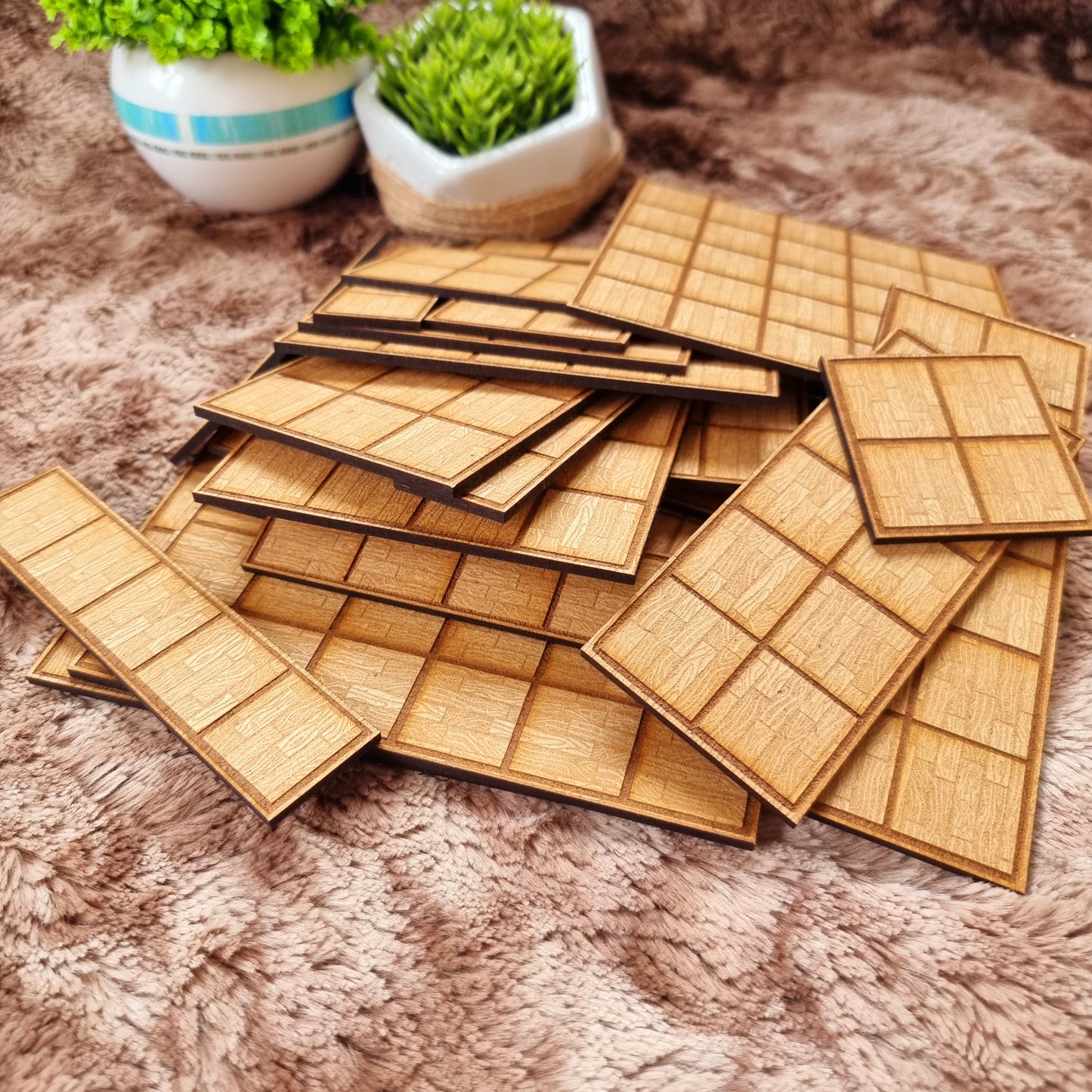 24 Dalles avec motifs plancher