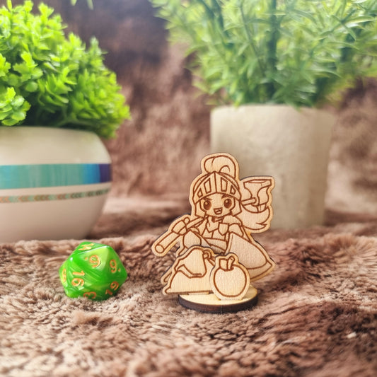 Guerrier Token en bois PJ011A