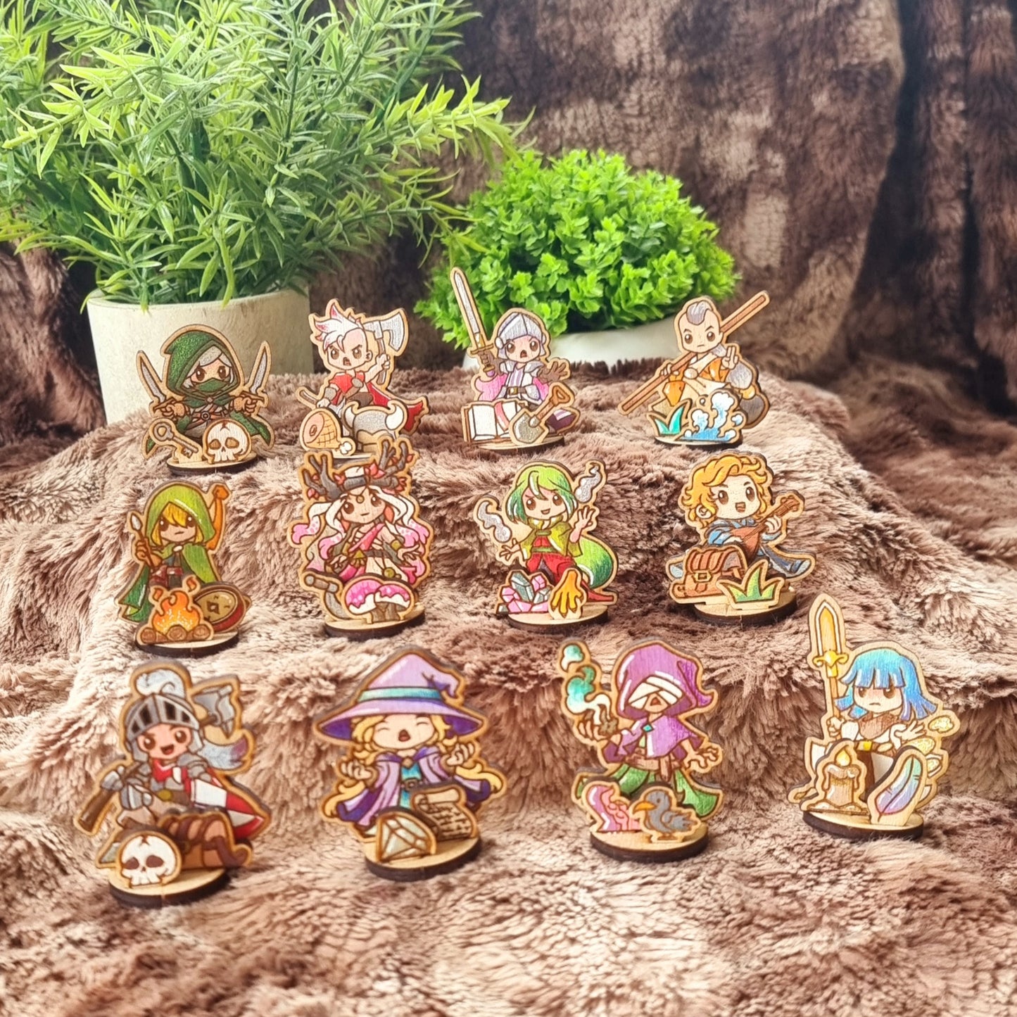 [Collection complète] Personnages Token en bois