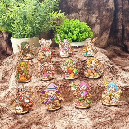 [Collection complète] Personnages Token en bois