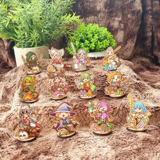 [Collection complète] Personnages Token en bois