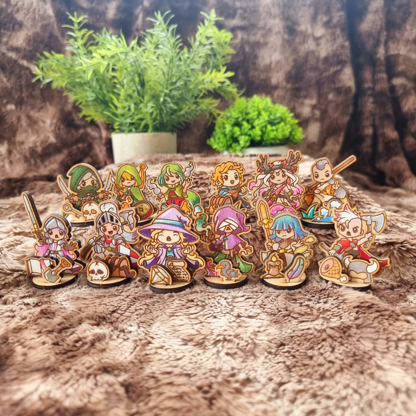 [Collection complète] Personnages Token en bois