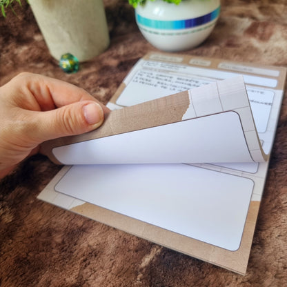 SoloTaisie : Bloc-note 25 feuilles recto/verso résumé de parties