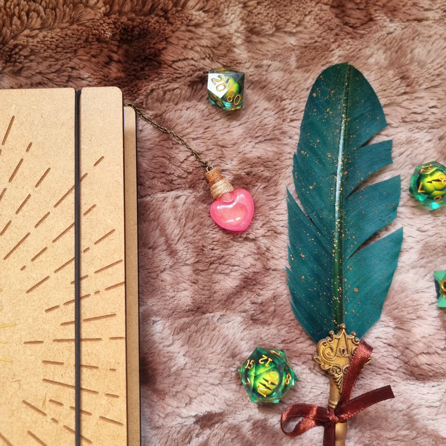 Fiole Coeur décorative pour carnet
