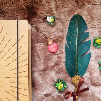 Fiole Coeur décorative pour carnet