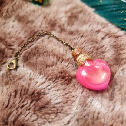 Fiole Coeur décorative pour carnet