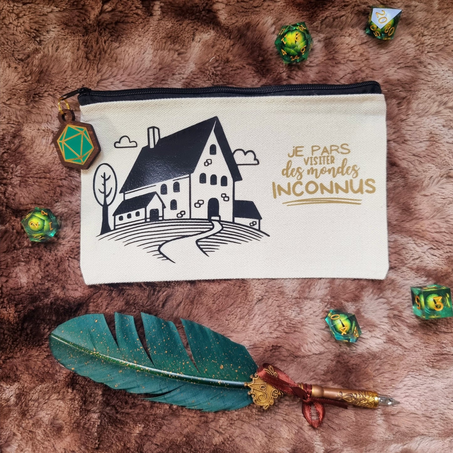 Trousse "Je pars visiter des mondes inconnus" blanche