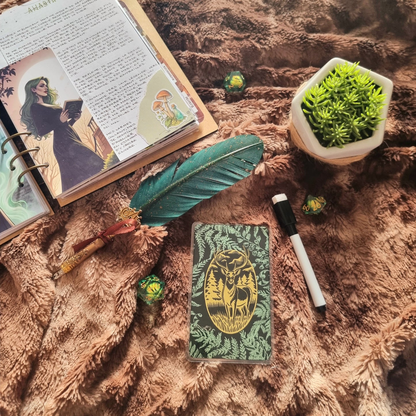 Oracle et tourments format tarot Cerf