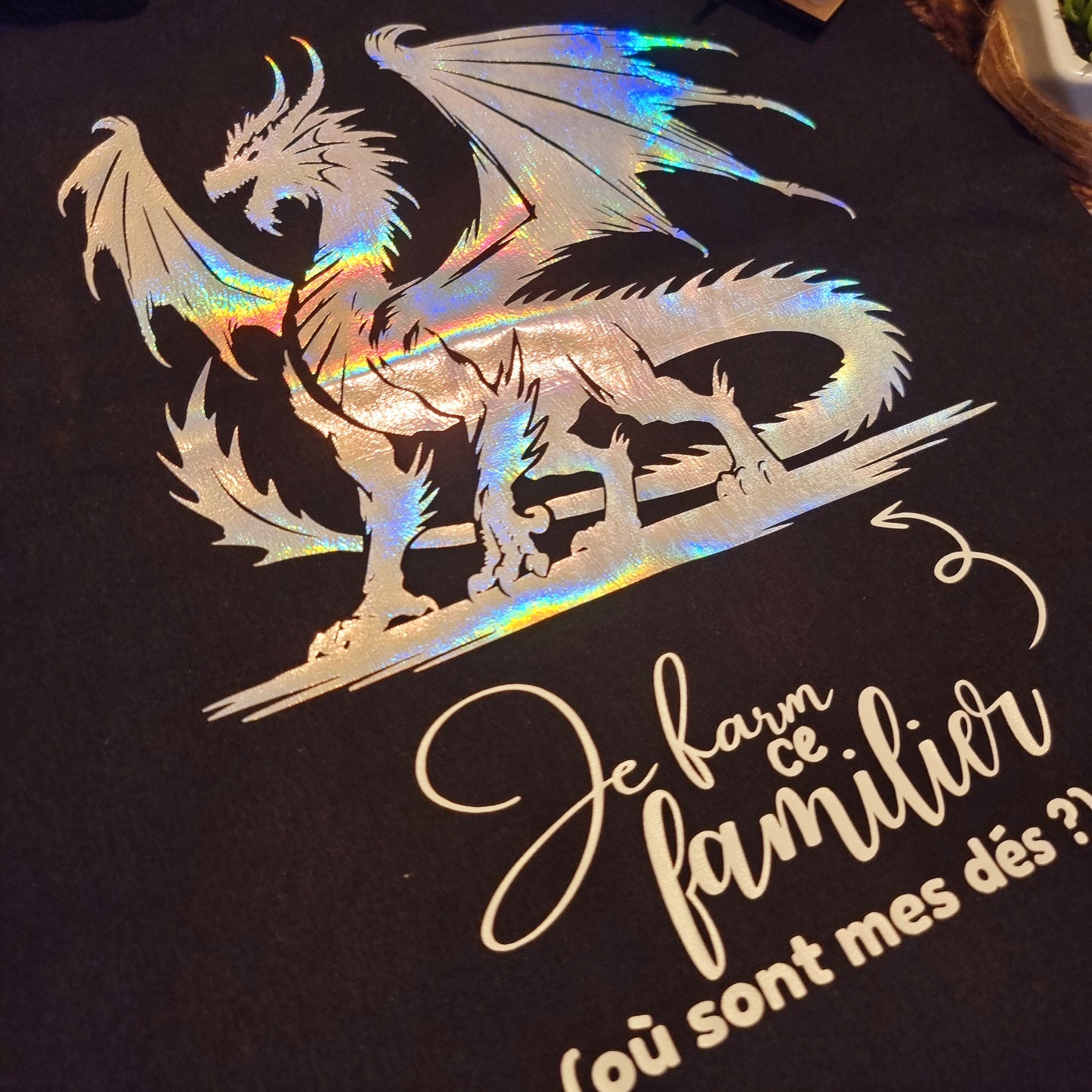 Tote Bag de matériel Je farm ce familier NOIR