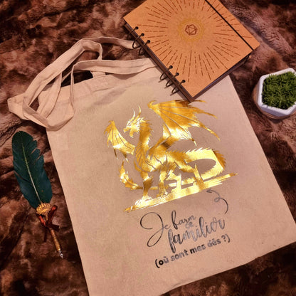 Tote Bag de matériel Je farm ce familier BLANC