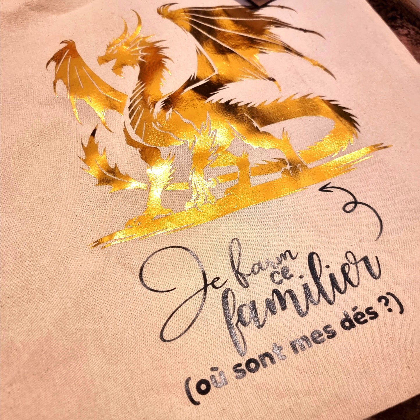 Tote Bag de matériel Je farm ce familier BLANC