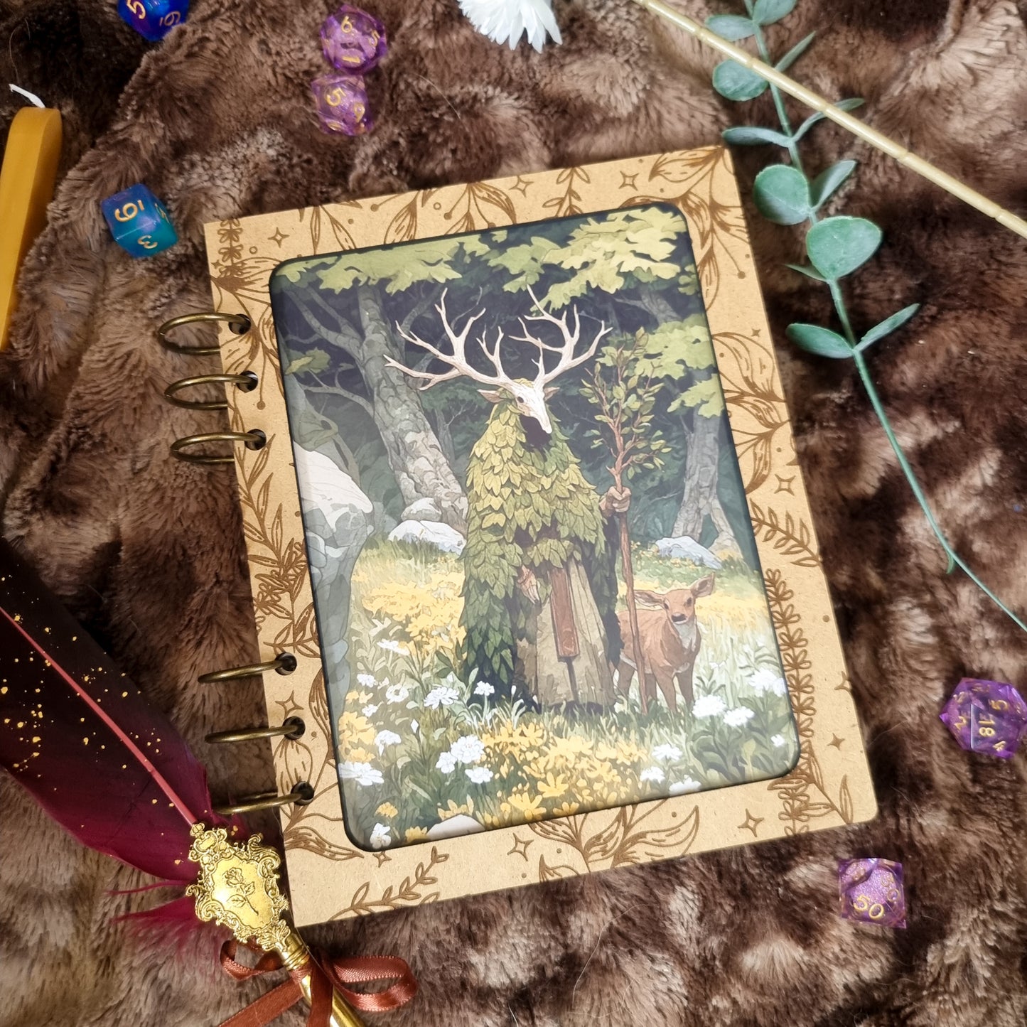 Carnet en bois Customisable Nature & Potion