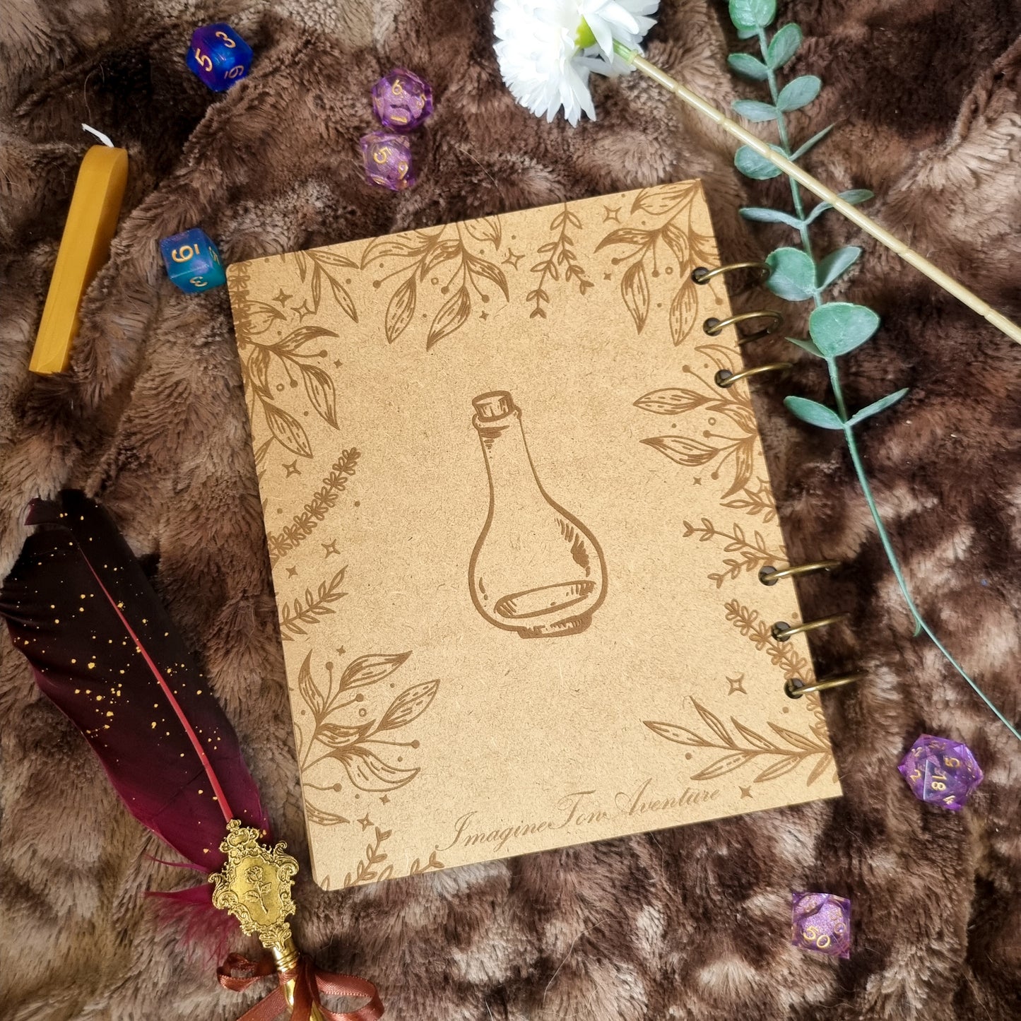 Carnet en bois Customisable Nature & Potion