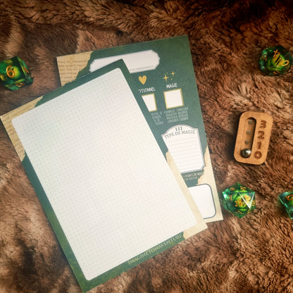 Saga - Au seuil de l'aventure - Bloc de Fiches Personnages  A6 + compteur