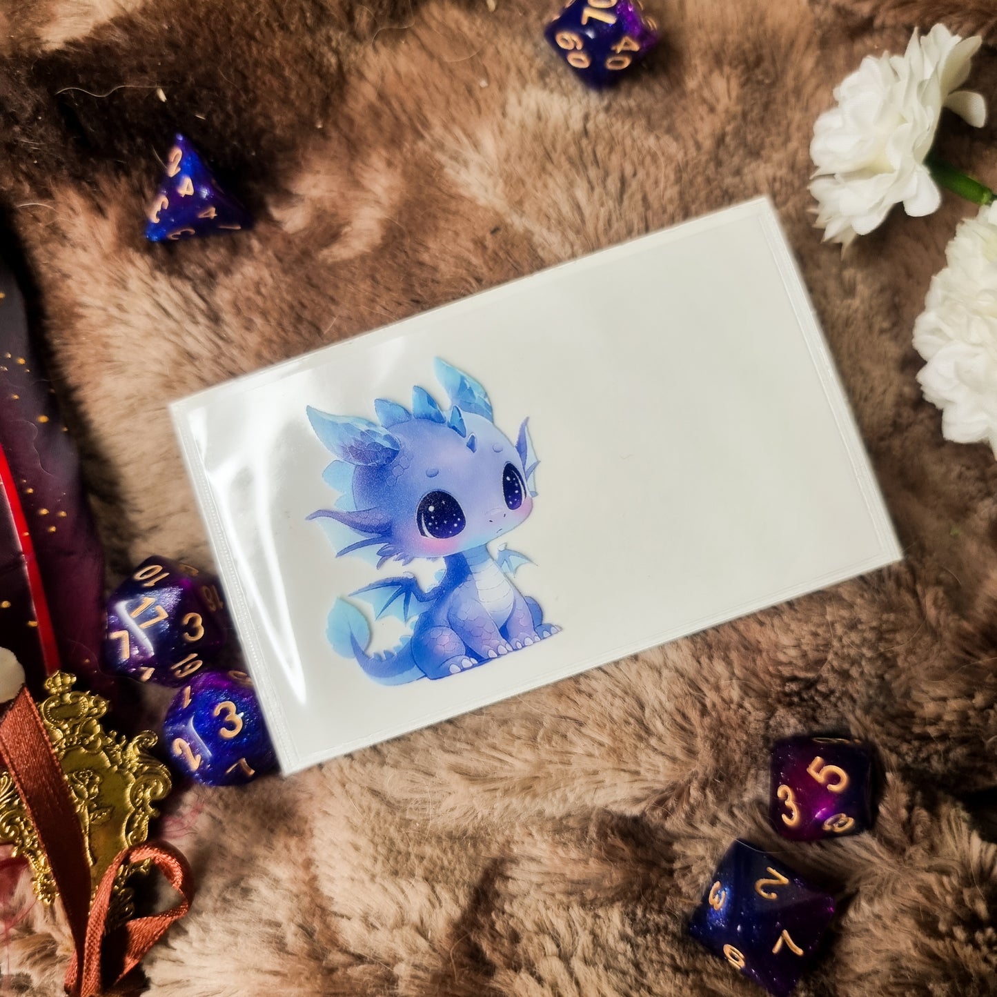 Pochette autocollante Dragonnet de glace