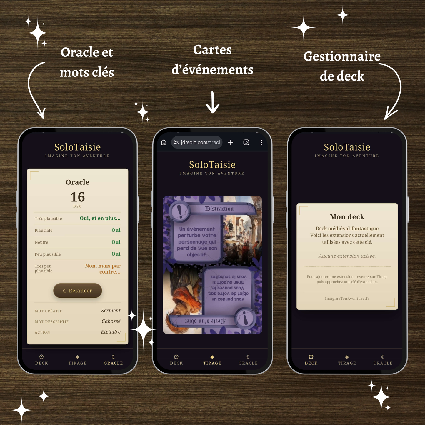 Clé génératrice : Deck médiéval fantastique