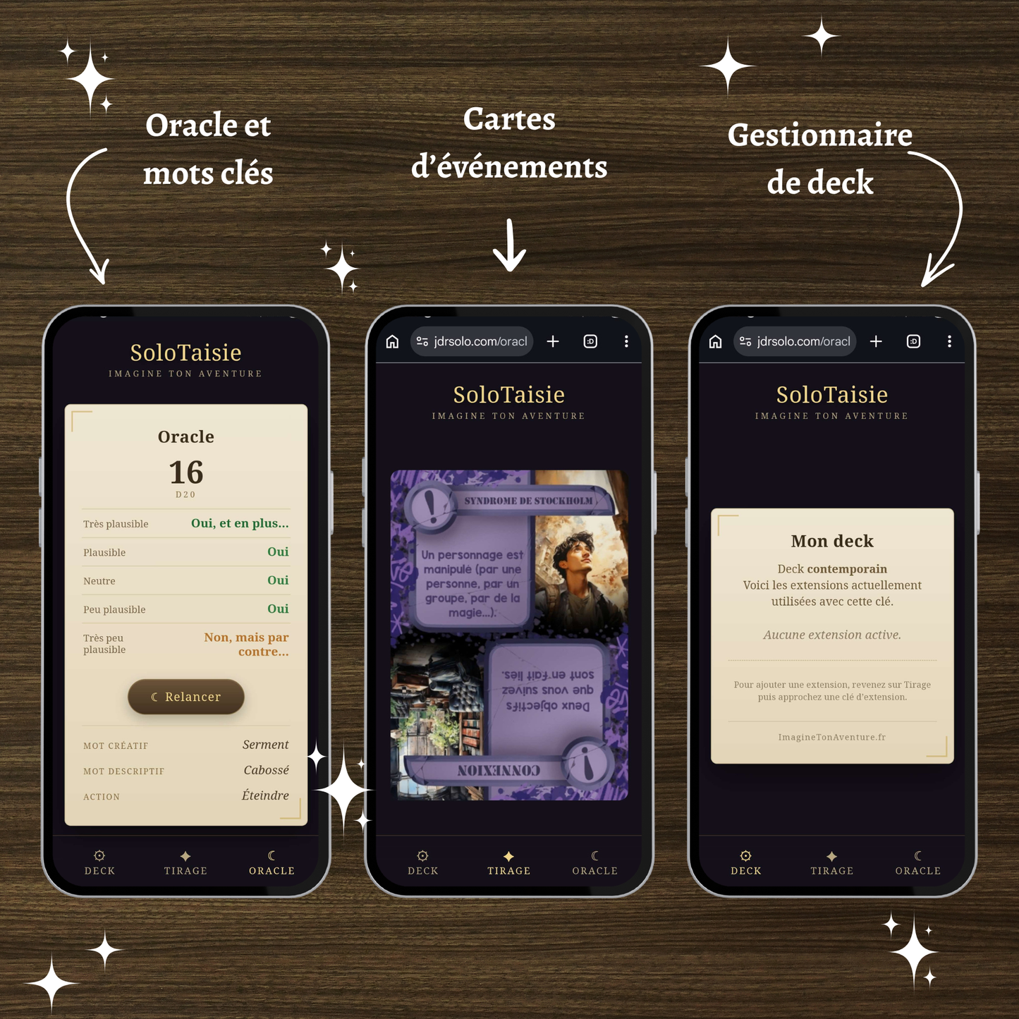 Clé génératrice : Deck contemporain
