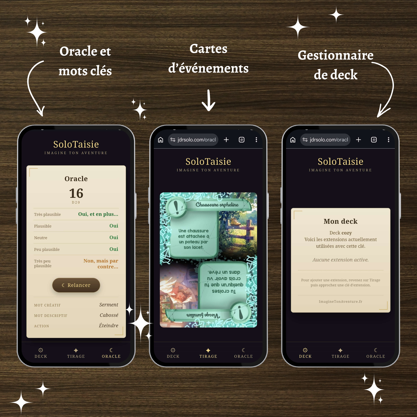 Clé génératrice : Deck cozy