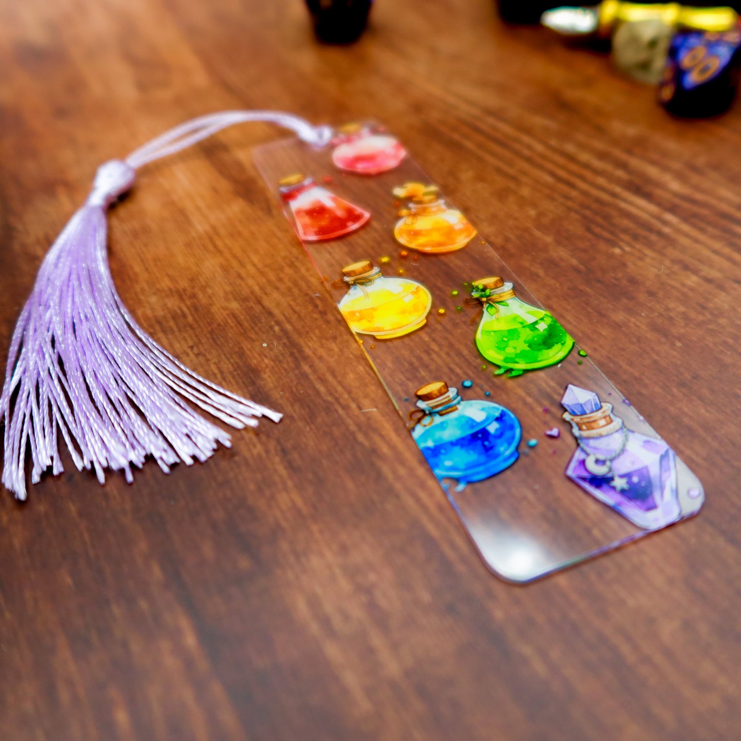 Marque-pages pour livres de JDR Potions arc-en-ciel