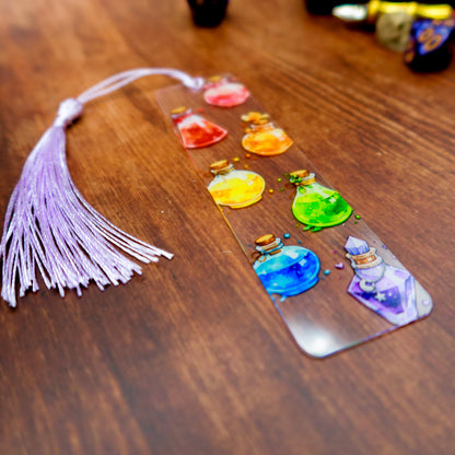 Marque-pages pour livres de JDR Potions arc-en-ciel