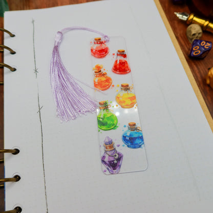 Marque-pages pour livres de JDR Potions arc-en-ciel